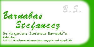 barnabas stefanecz business card